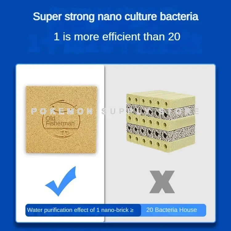 Aquarium Bacterial House Filter Material Quartz Water Purification Filter Material Rapid Cultivation of Bacteria  Square Bricks