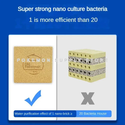 Aquarium Bacterial House Filter Material Quartz Water Purification Filter Material Rapid Cultivation of Bacteria  Square Bricks
