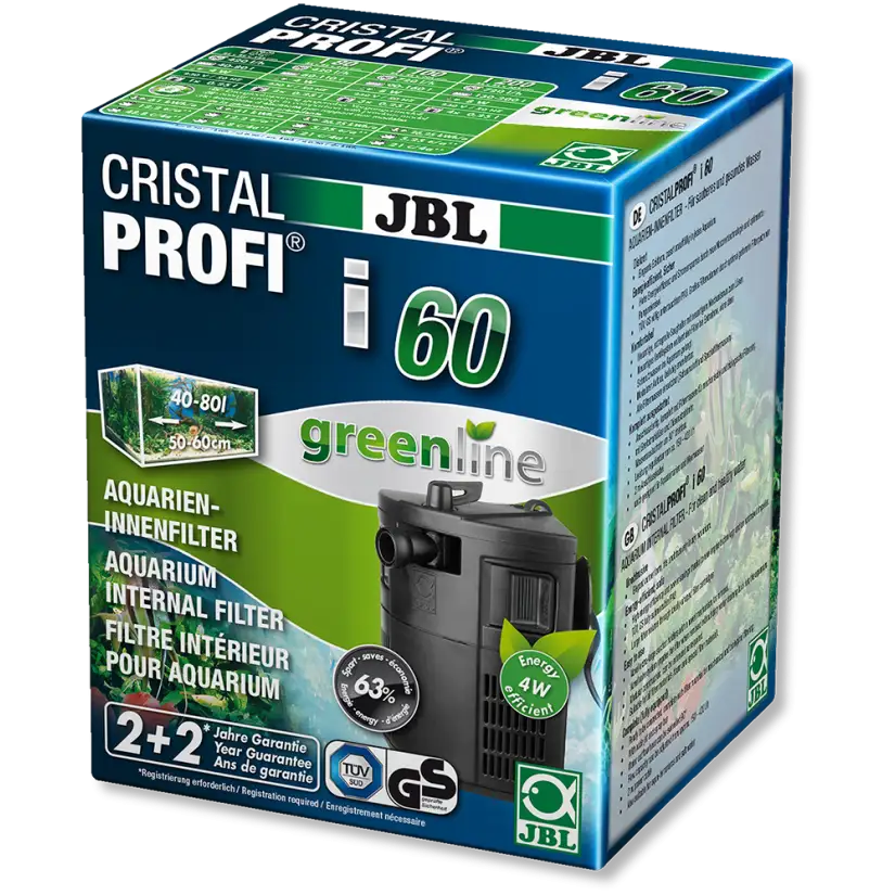 JBL - Filtre CristalProfi i60 greenline - Pour aquarium de jusqu'à 80l