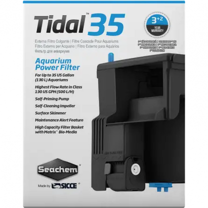 SEACHEM - Tidal 35 - 500 l/h - Filtre cascade - 130 litres